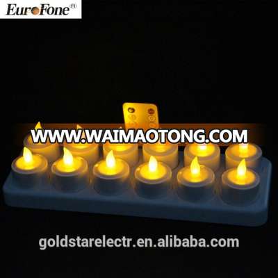 Safety Flameless Birthday Candle Rechargeable Electric Tea led Light Led Candle with Remote Control