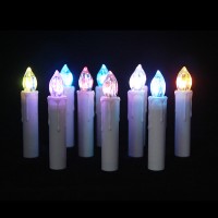 wholesale cheap price good quality plastic flameless LED   Christmas taper candle