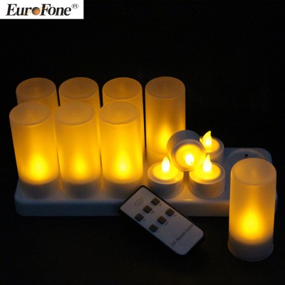 2020 Hot selling remote control Rechargeable Bar wedding home decoration LED Candle holder flameless led candle light