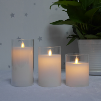 Wholesale candle Glass led candle