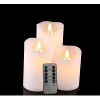 LED pillar candle with bullet shape wick