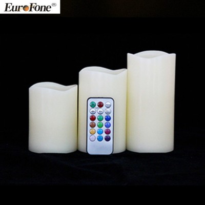 2020 Everlasting Glow LED Pillar Real Wax Flameless Candle