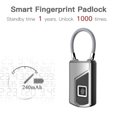 IP66 Smart fingerprinting padlock for bag, for bike, for house