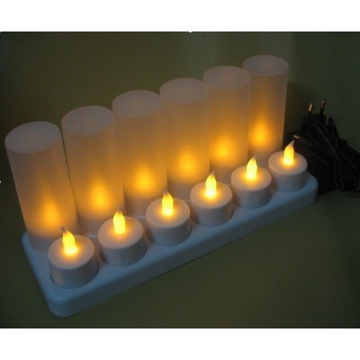 New design flameless rechargeable Tea candles wedding decoration