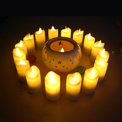 2020 newest LED  Flameless  rechargeable   Christmas weaving Tea candles wedding decoration with control