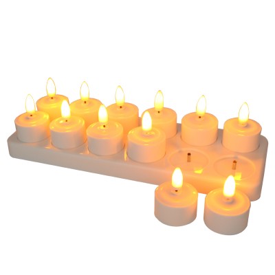 Cheap price  flameless flicker Led rechargeable candle led candle taa light  With charging base